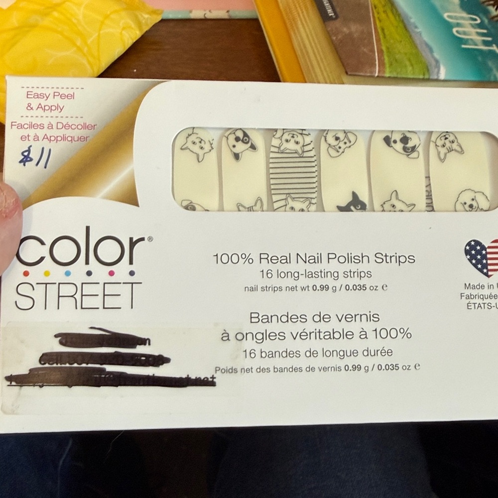 Color Street Black and White Dog Nail Strips